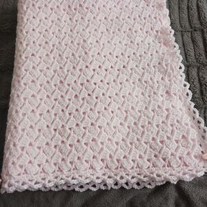 Handmade Pink Crochet Blanket